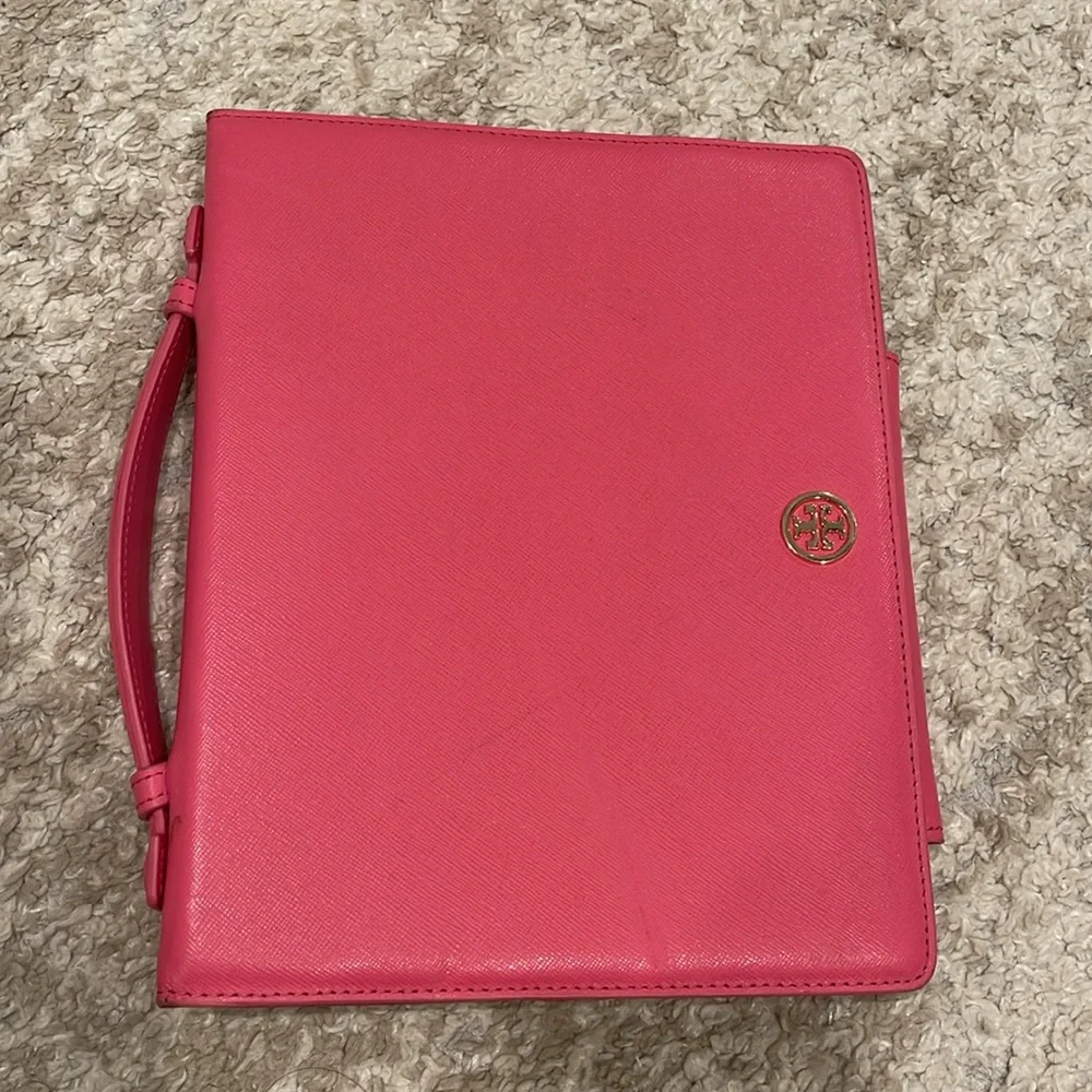 TORY BURCH Pink Leather iPad Case
